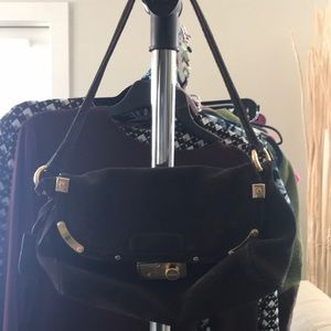 Prada brown suede purse
